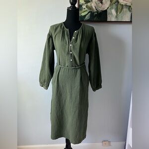 Universal Thread Green Gauze Cotton Dress
